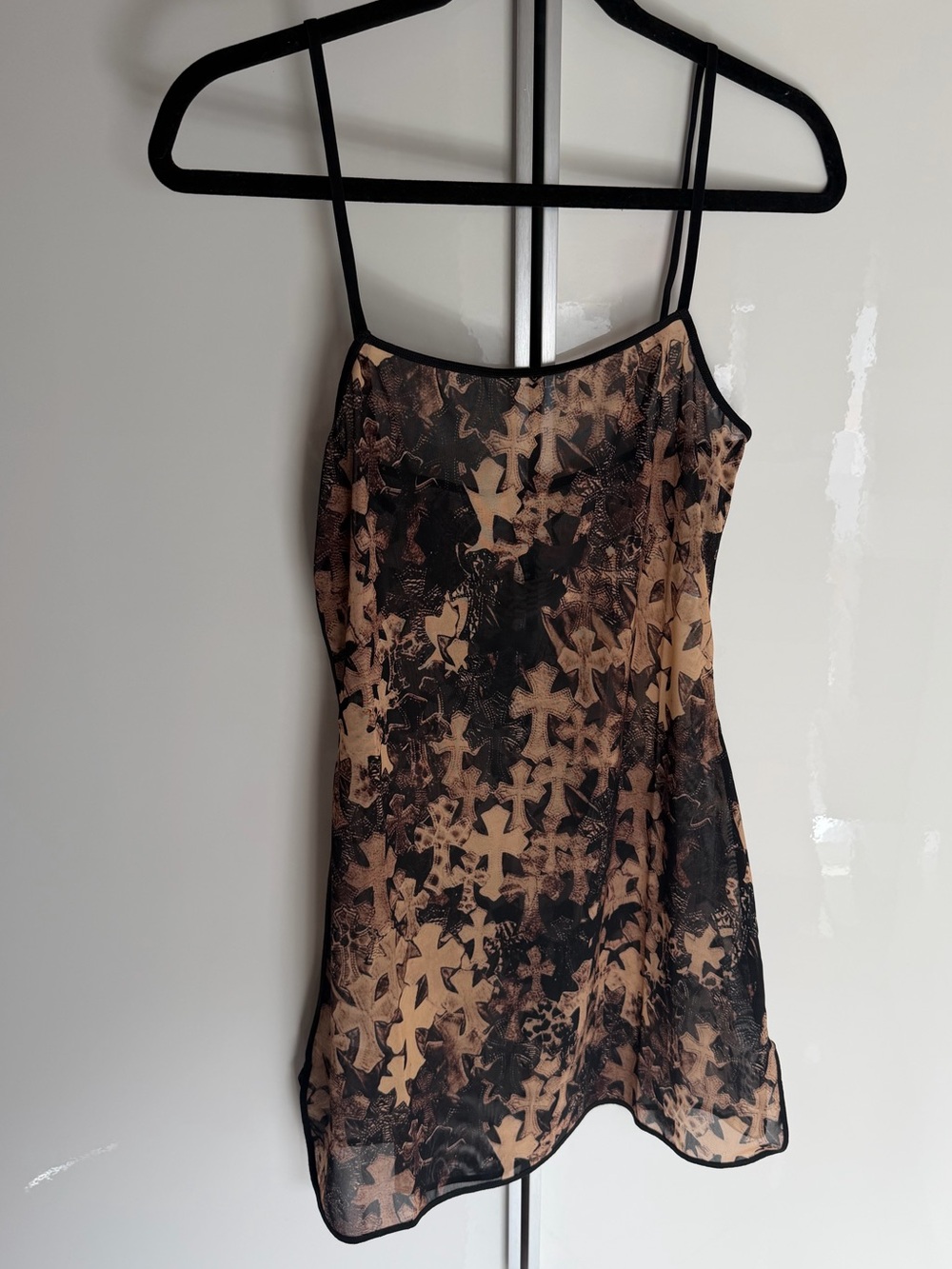 New Chrome Hearts Black Mesh Mini Dress - Picture 7 of 10